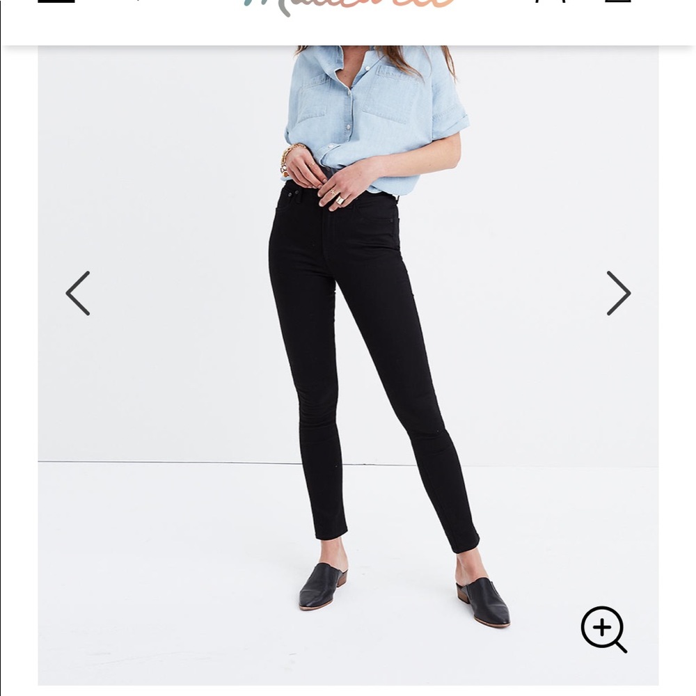 Madewell 10” high-rise skinny-black-size 29